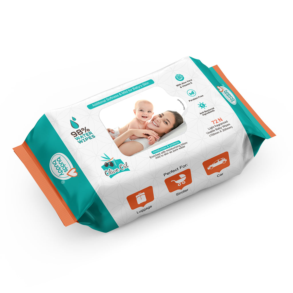 Olive Skincare Baby Wet Wipes With Aloe Vera 72'S