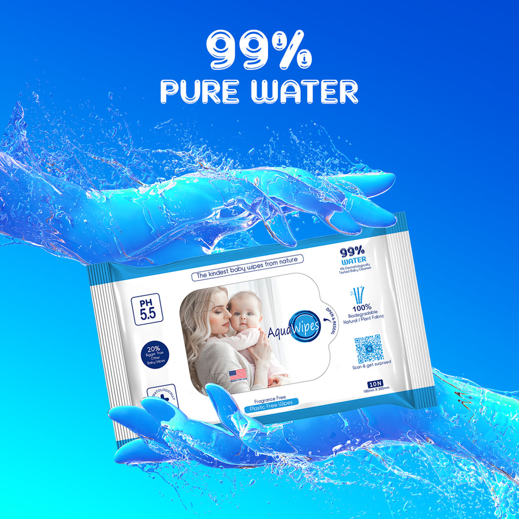 Aquawipes 99% Water (Unscented) Baby Wipes1
