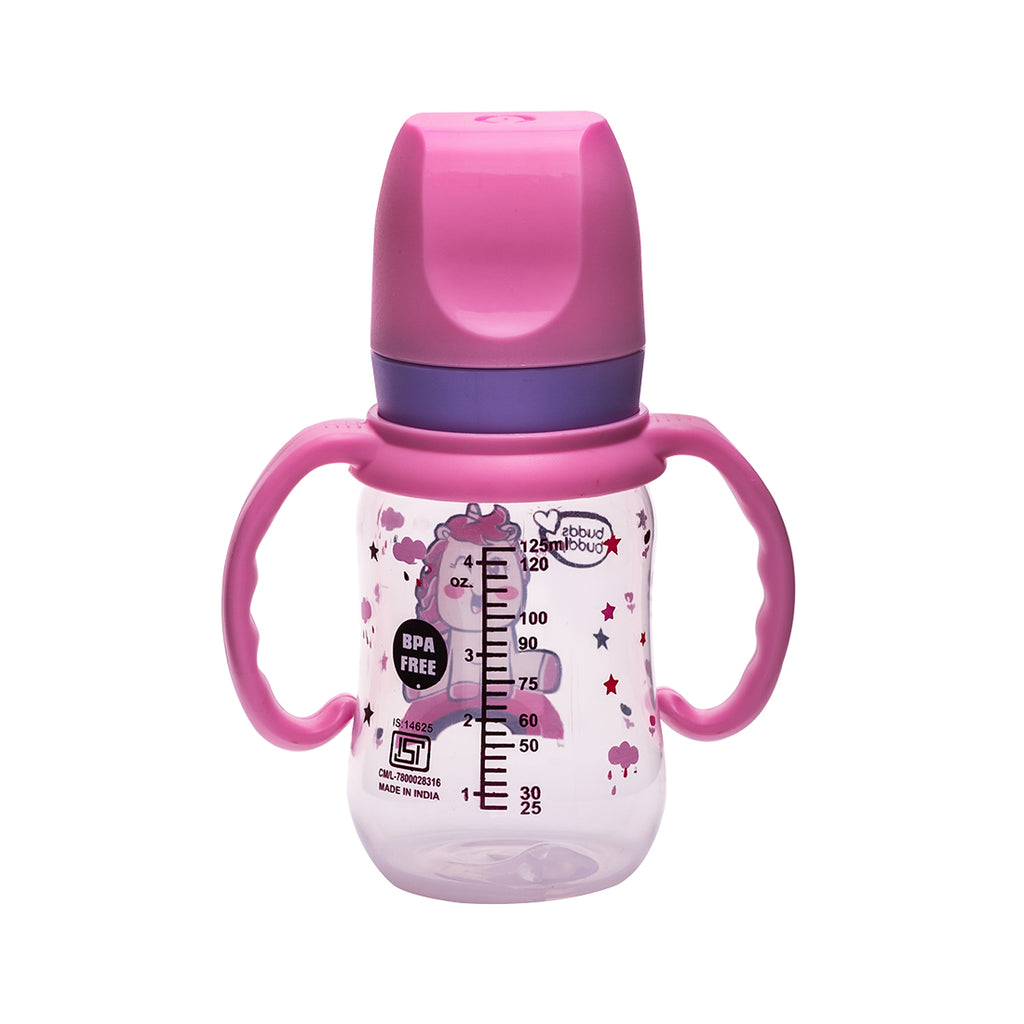 Zozo Feeding Bottle With Handle - 125ml Purple