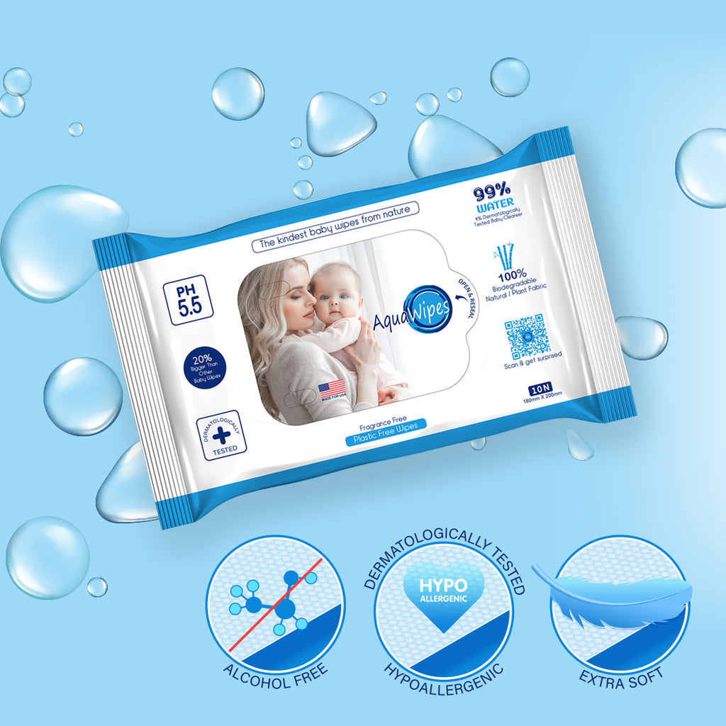 Aquawipes 99% Water Baby Wipes