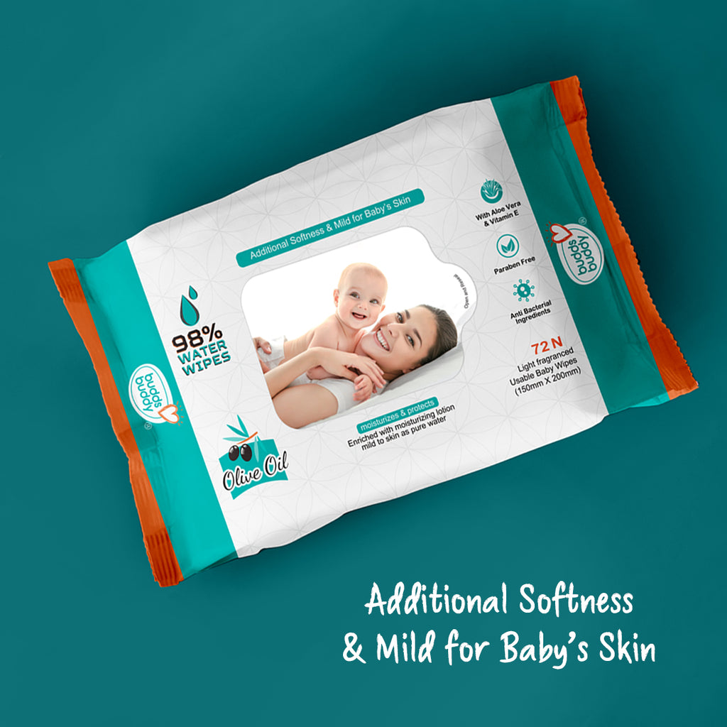 Olive Skincare Baby Wet Wipes With Aloe Vera