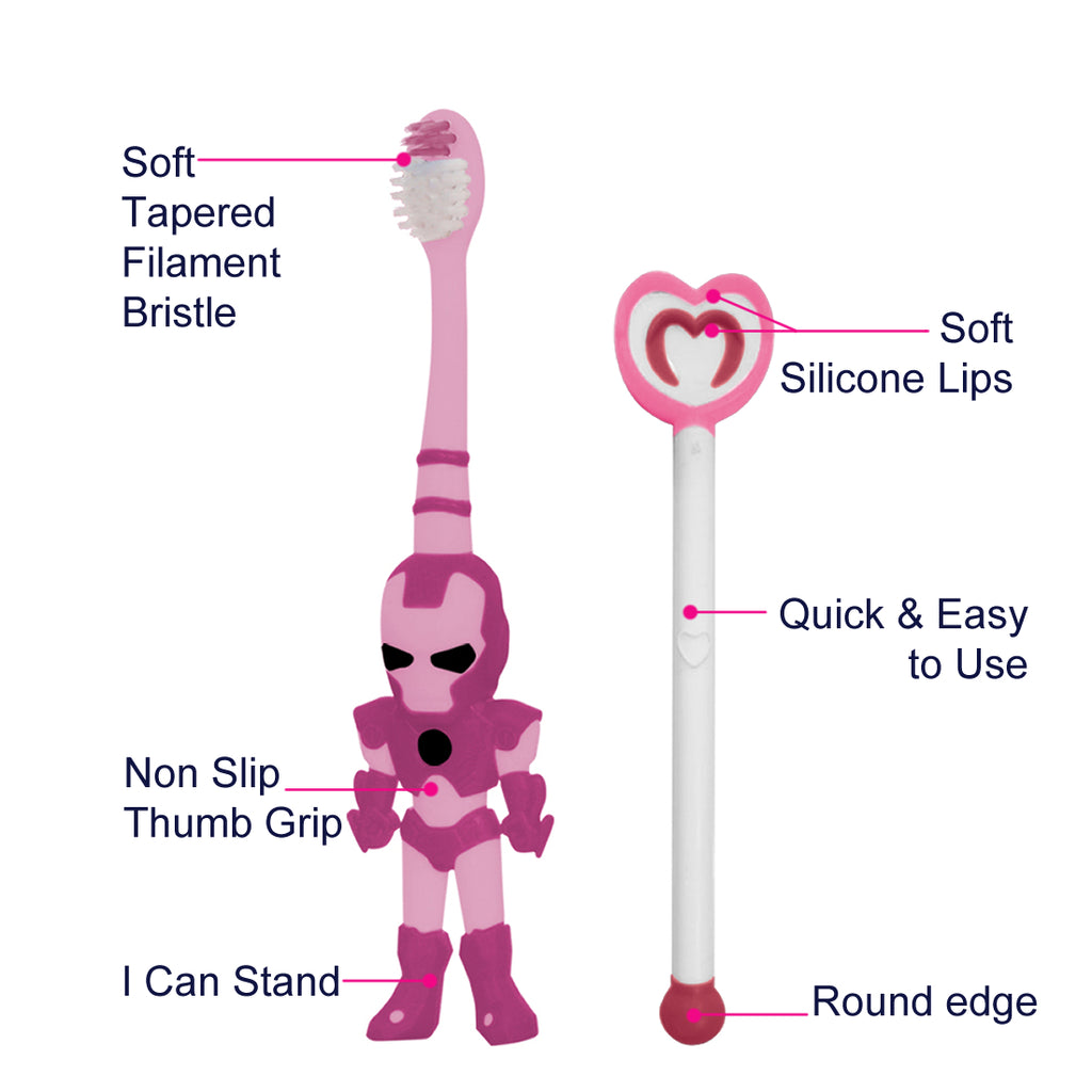 ROXE Kids Toothbrush 1pc pink