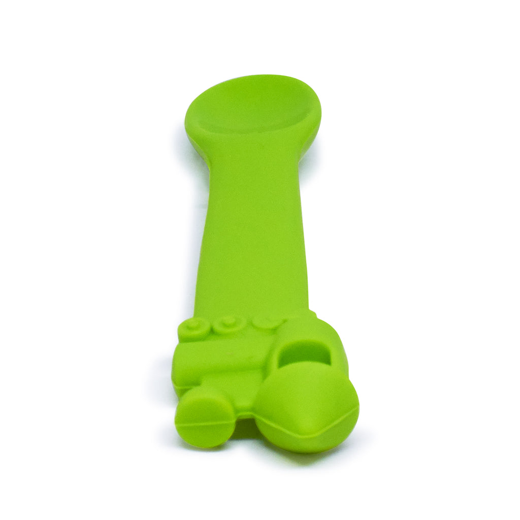Silicone Baby Spoon green