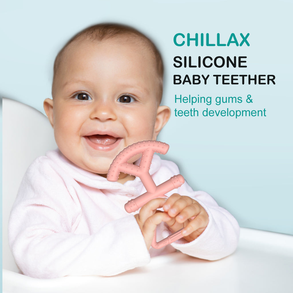 BPA Free CHILLAX Silicone Baby Teether