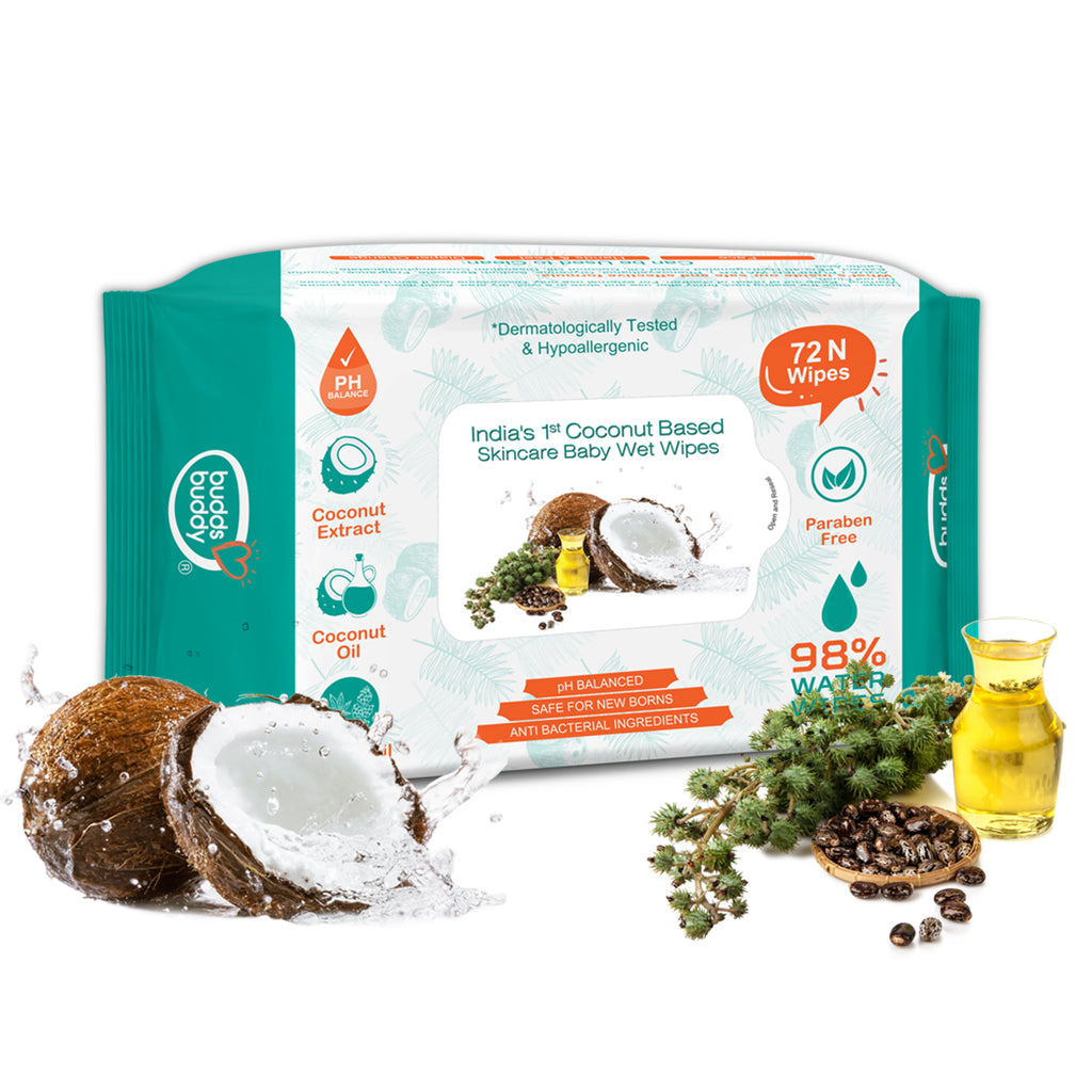 Coconut Based Skincare Baby Wet Wipes Contains Coconut Oil