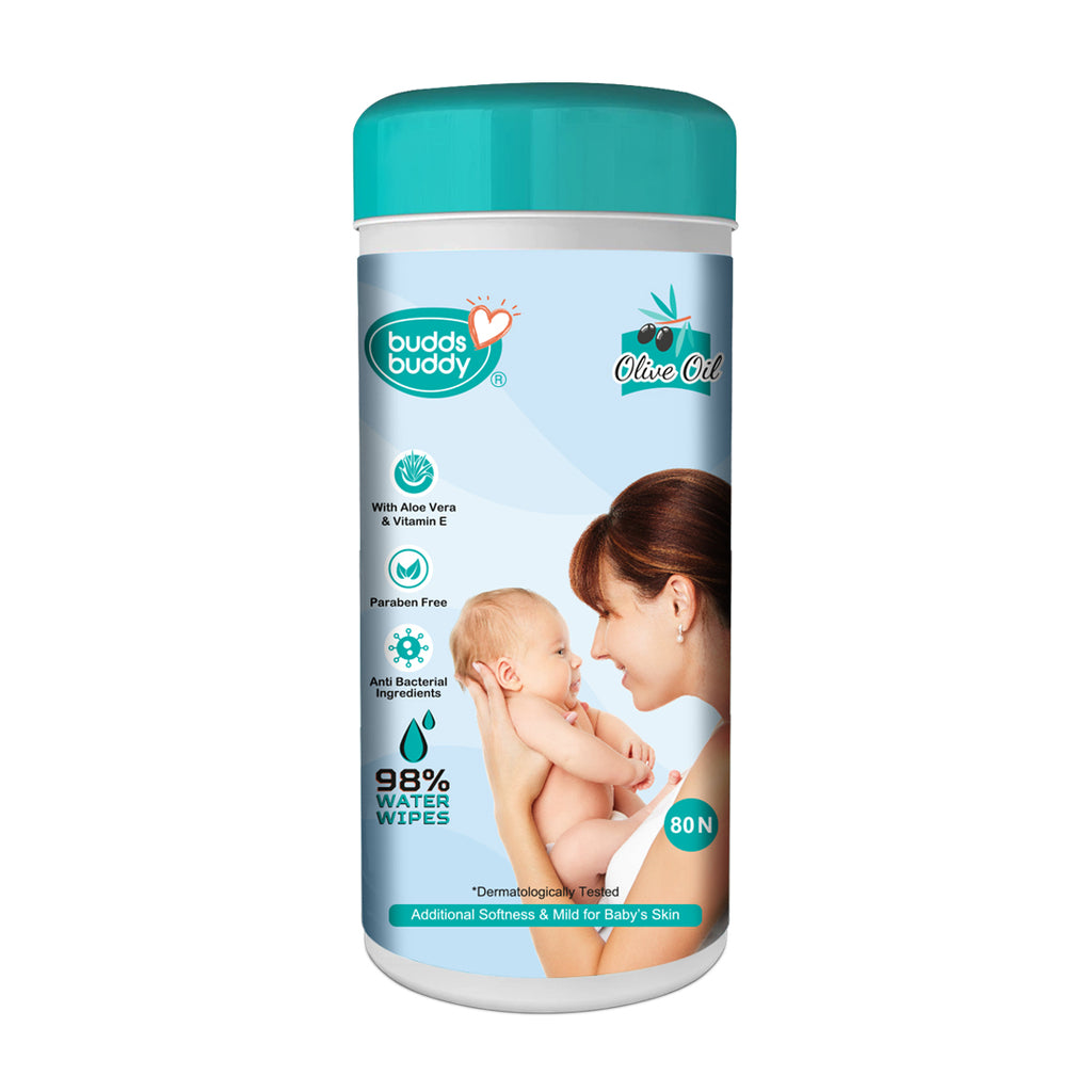 Olive Oil Babycare Canister Wet Wipes With Aloe vera