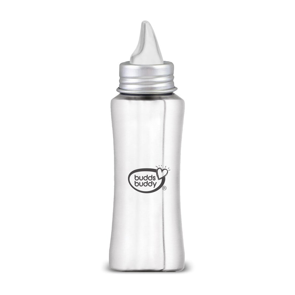 Stainless Steel Standard Neck Feeding Bottle - 300ml white