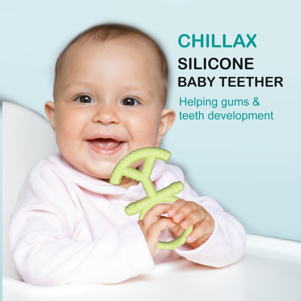 BPA Free CHILLAX Silicone Baby Teether