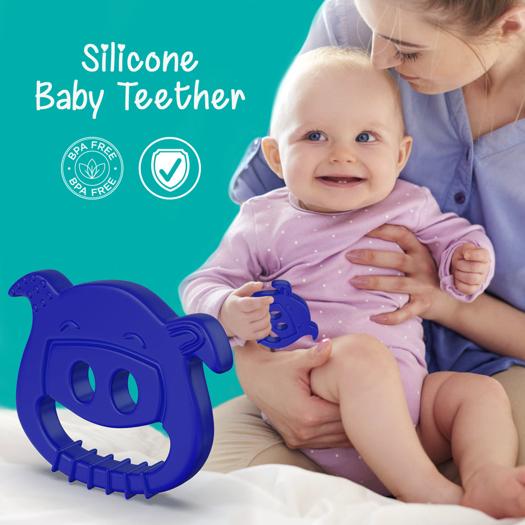 BPA Free ZUZU Animal Shape Silicone Baby Teether