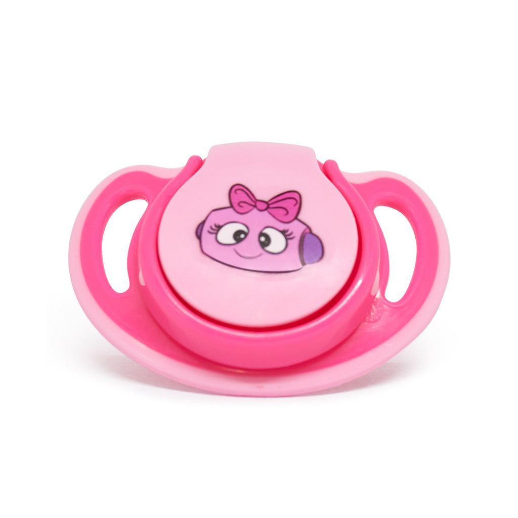 Pacifier with Ribbon pink