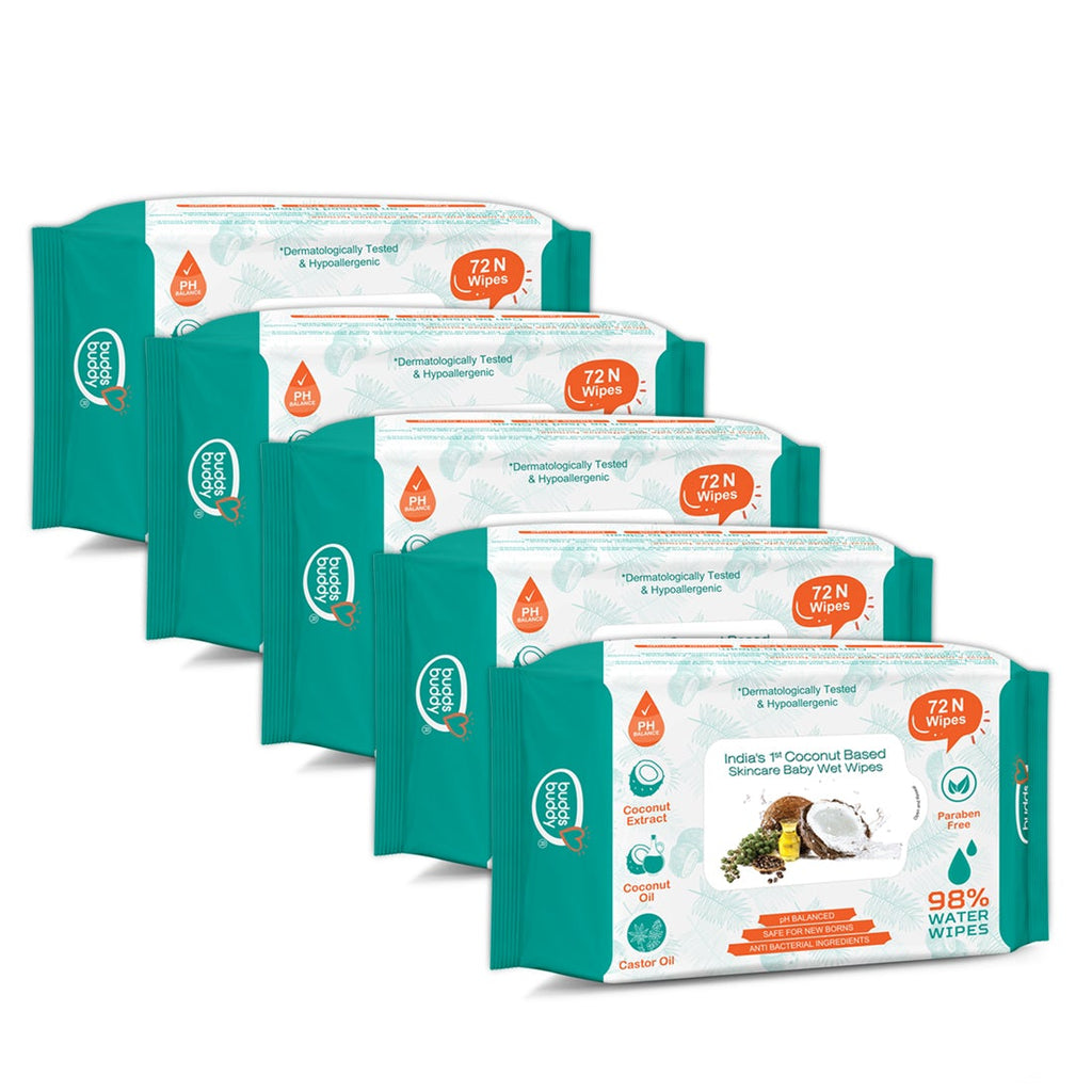 Coconut Based Skincare Baby Wet Wipes Contains Coconut Oil